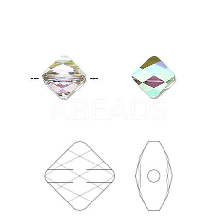Austrian Crystal Beads X-5054-6mm-001PARSH(U)-1