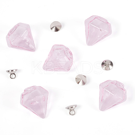 DIY Diamond Glass Bottles Pendants Making Kits DIY-TA0012-40A-1