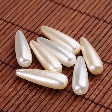 Teardrop Acrylic Imitation Pearl Beads OACR-O002-3287-1