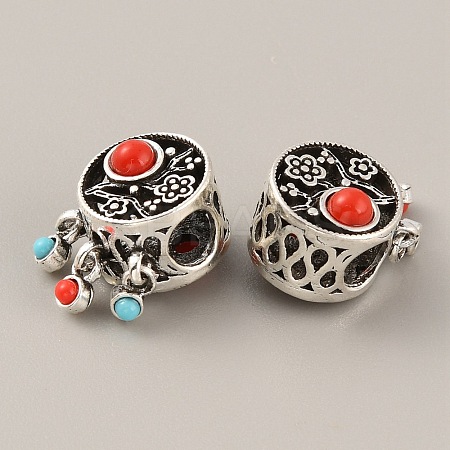 Tibetan Style Alloy European Dangle Charms FIND-TAC0001-63-1