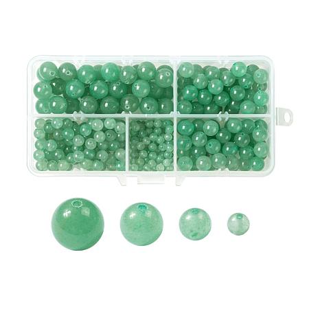 340Pcs 4 Sizes Natural Green Aventurine Beads G-LS0001-23-1