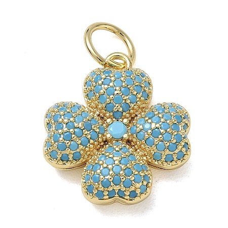 Brass Micro Pave Cubic Zirconia Pendants KK-CBA56EF-29G-02-1
