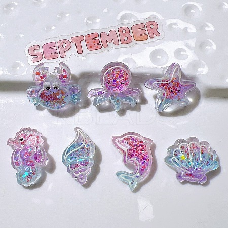 Transparent Resin Cabochons KY-G031-06-1