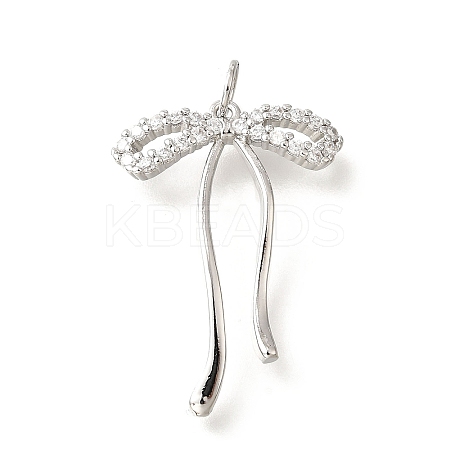 Brass Micro Pave Cubic Zirconia Pendants KK-V008-13P-01-1