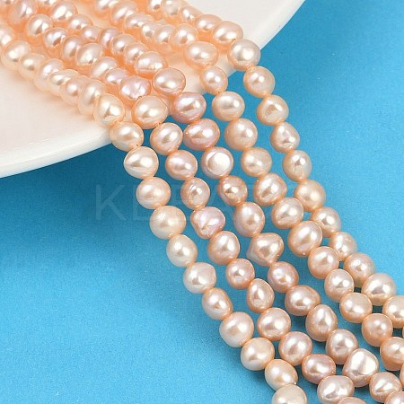 Natural Cultured Freshwater Pearl Beads Strands PEAR-P064-19E-08C-1