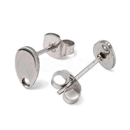 Non-Tarnish 304 Stainless Steel Stud Earring Findings LS-X-STAS-R063-38-1
