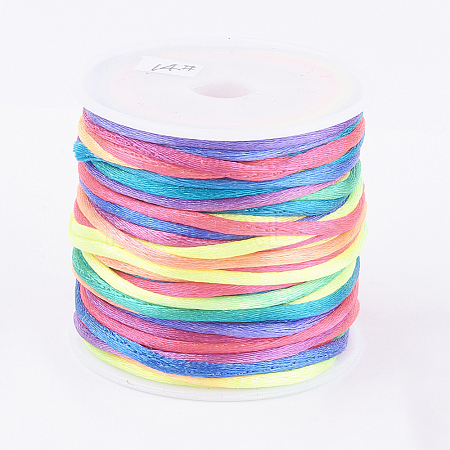 Nylon Satin Rattail Cords LS-NWIR-L006-1mm-14-1