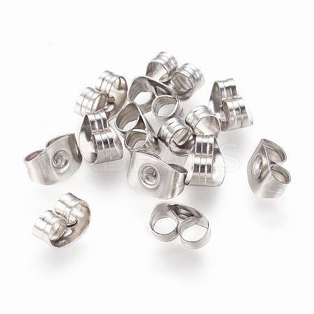 10Pcs 316 Surgical Stainless Steel Friction Ear Nuts STAS-ZF0001-01-1