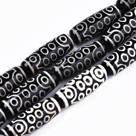 Tibetan Style dZi Beads Strands G-T131-33-1