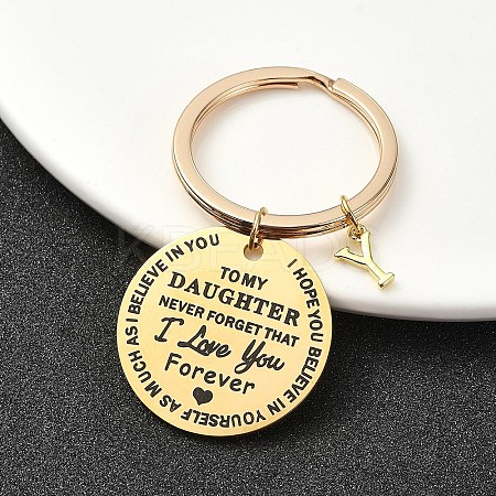 Valentine's Day Brass & 201 Stainless Steel Keychain KEYC-YW00097-25-1