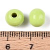 Spray Painted Round Natural Schima Wood Beads WOOD-A018-8mm-19-3