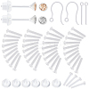 Resin with Cubic Zirconia Stud Earrings & Ear Nuts & Earring Sleeves FIND-BBC0003-70-1