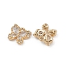 Brass Micro Pave Cubic Zirconia Pendants KK-K407-10G-2