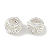 Brass Micro Pave Cubic Zirconia European Beads KK-I719-19S-1
