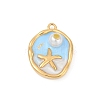 304 Stainless Steel Enamel Pendants STAS-C121-07A-G-1