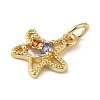 Brass Micro Pave Colorful Cubic Zirconia Pendants KK-R162-022B-G-2