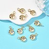 SHEGRACE Brass Clear Cubic Zirconia Charms XGRQ3P594-593G-4