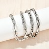 304 Stainless Steel Link Chain Necklaces for Women Men NJEW-Z093-02P-3