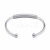 Non-Tarnish 304 Stainless Steel Open Cuff Bangle for Girl Women LS-BJEW-N013-008P-2