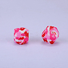 Colorful Pattern Printed Silicone Focal Beads LS-SI-JX0022A-18-1