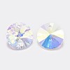Faceted Glass Rhinestone Charms X-RGLA-F049-8mm-001AB-2