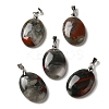 Natural African Bloodstone Pendants G-Z055-03P-01-1