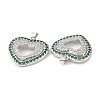 Brass Micro Pave Cubic Zirconia Pendants KK-B070-01P-3