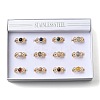 Round Natural Mixed Stone Finger Rings RJEW-C119-02G-4