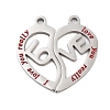 Non-Tarnish 304 Stainless Steel Split Pendants STAS-Z078-28P-1