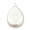 Tarnish Resistant 201 Stainless Steel Pendant Cabochon Settings LS-X-STAS-S057-34-2