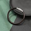 Ion Plating(IP) Braided Leather Cord Bracelets for Men BJEW-Z081-09-2