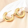Brass Chunky C-shape Stud Earrings EJEW-G297-03C-G-5
