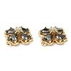 Brass Pave Clear Cubic Zirconia Connector Charms X-KK-B072-09G-3