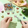 60Pcs 12 Colors Alloy Enamel Pendants FIND-CJ0011-13-4