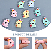 CHGCRAFT 12Pcs 6 Colors Silicone Beads SIL-CA0002-45-5