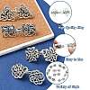 10Pcs 10 Styles Alloy Sweater Shawl Clips Brooches AJEW-CJ0001-66-3