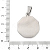 316 Surgical Stainless Steel Enamel Pendants STAS-D304-04AS-3
