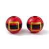 Printed Natural Wood European Beads LS-WOOD-C015-06B-2
