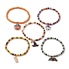 5Pcs Glass Seed Beaded Stretch Bracelets Sets BJEW-JB10939-1