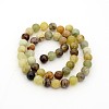 Natural Xiuyan Jade Round Bead Strands LS-G-P070-71-4mm-2