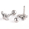 Tarnish Resistant 201 Stainless Steel Barbell Cartilage Earrings LS-EJEW-R147-20-2