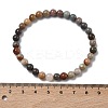 Natural Alashan Agate Round Beads Stretch Bracelets for Women BJEW-Z158-03M-04-5