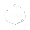 TINYSAND Fashion 925 Sterling Silver Cubic Zirconia Cupid/Cherub's Arrow Bracelet TS-B304-S-2