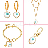 20Pcs 5 Styles Alloy Evil Eye Pendants FIND-CJ0001-47-6