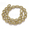 Electroplated Non-magnetic Synthetic Hematite Beads Strands G-P392-P02-1