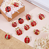 1 Bag Ladybug Enamel Pins JEWB-FH0002-56-10