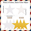 60Pcs 2 Colors Paper Glitter Star Wall Decoration AJEW-SP0001-18-2