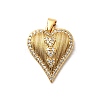 Brass Micro Pave Cubic Zirconia Pendants KK-A266-04D-G-1