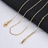 Brass Boston Link Chain Necklaces for Women NJEW-D302-02G-1