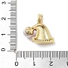 Christmas Theme Brass Micro Pave Cubic Zirconia Pendants KK-F877-30G-02-3